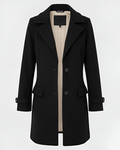Long Sleeve Autumn Jacket with Tailored Collar and Buttons