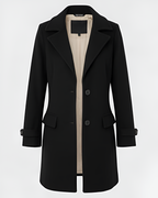 Long Sleeve Autumn Jacket with Tailored Collar and Buttons