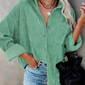 Corduroy overshirt met doorknoopsluiting en borstzak