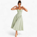 Sleeveless Midi Dress with a Shaping Corset Bodice