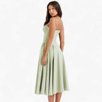 Sleeveless Midi Dress with a Shaping Corset Bodice