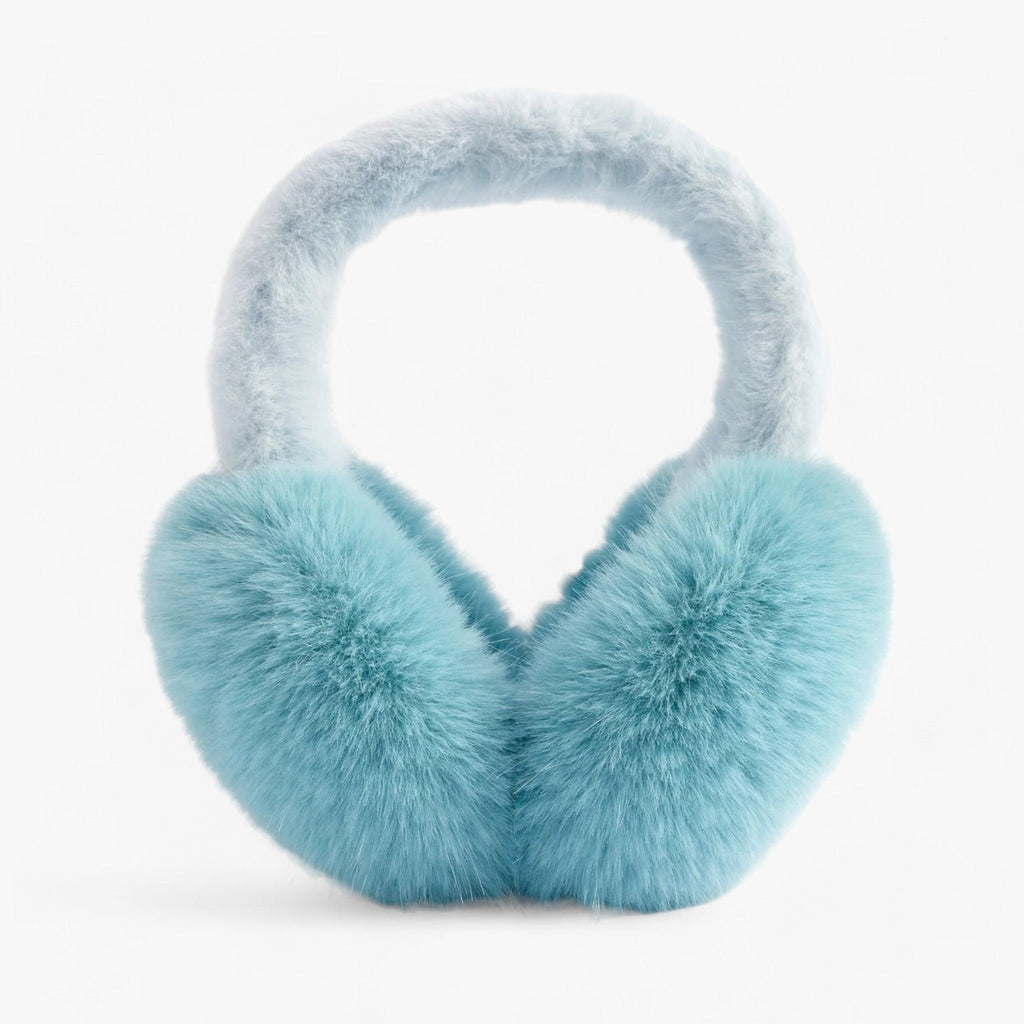 Foldable Faux Fur Ear Muffs with a Soft Fleece Feel