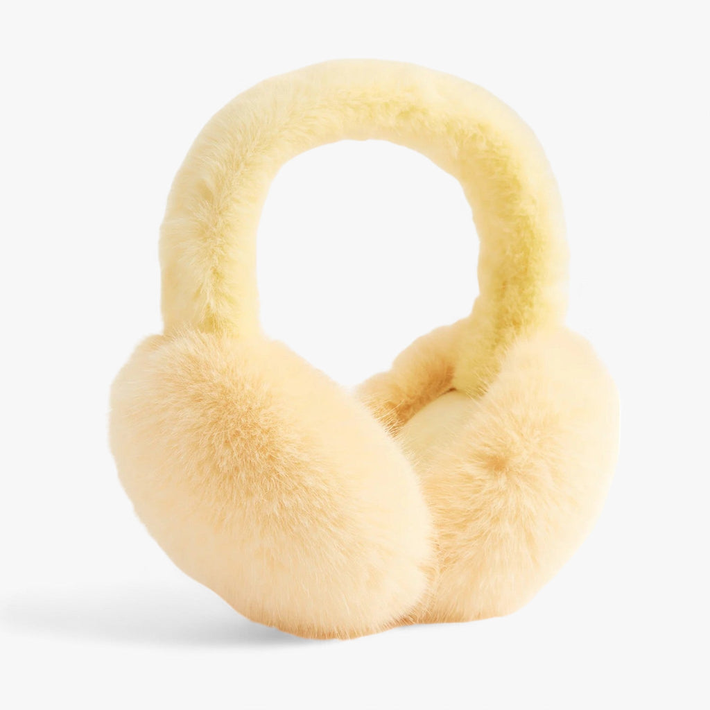 Foldable Faux Fur Ear Muffs with a Soft Fleece Feel