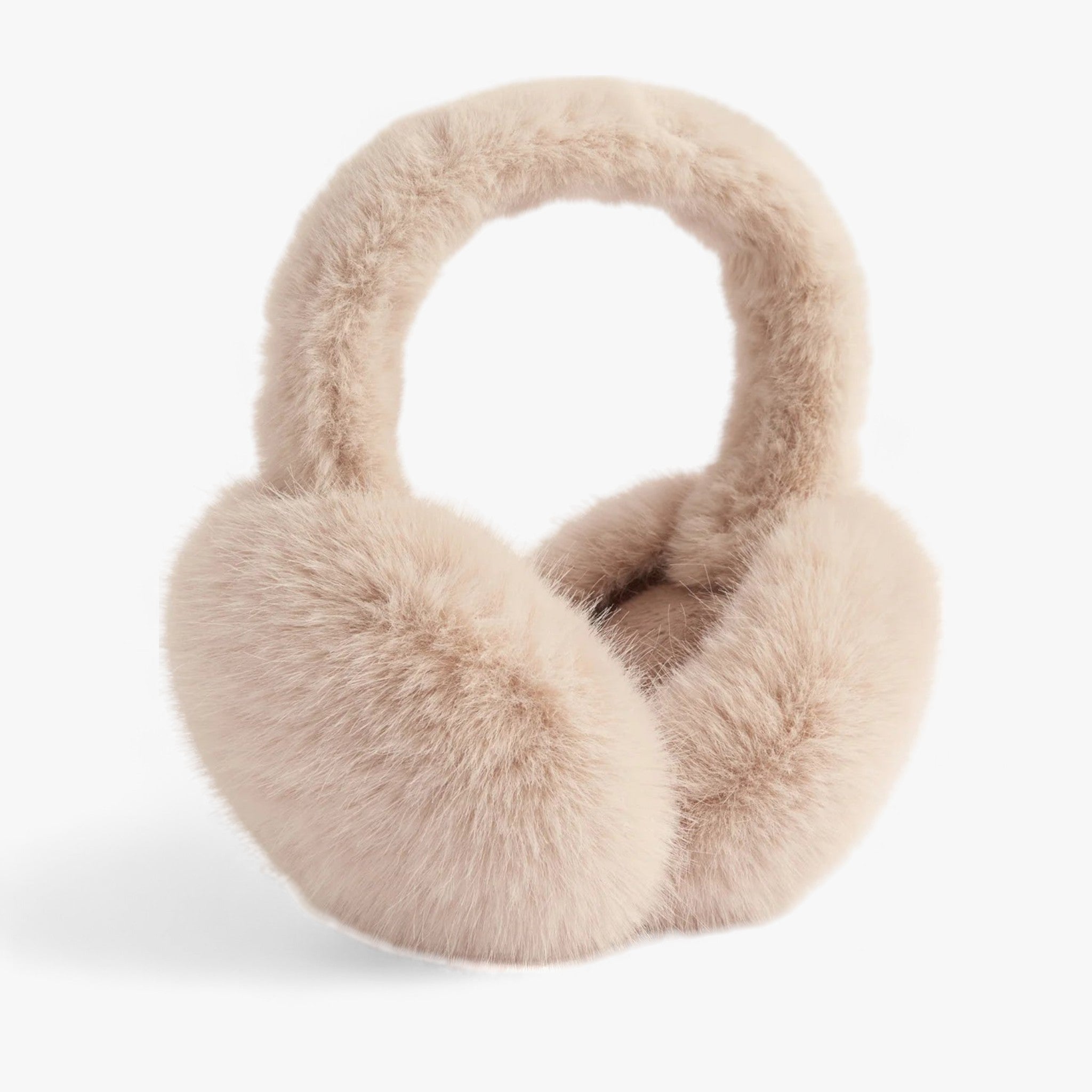 Foldable Faux Fur Ear Muffs with a Soft Fleece Feel