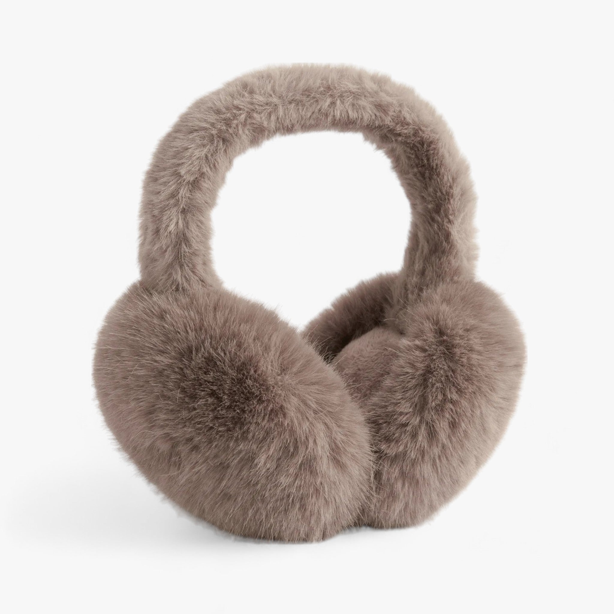 Foldable Faux Fur Ear Muffs with a Soft Fleece Feel