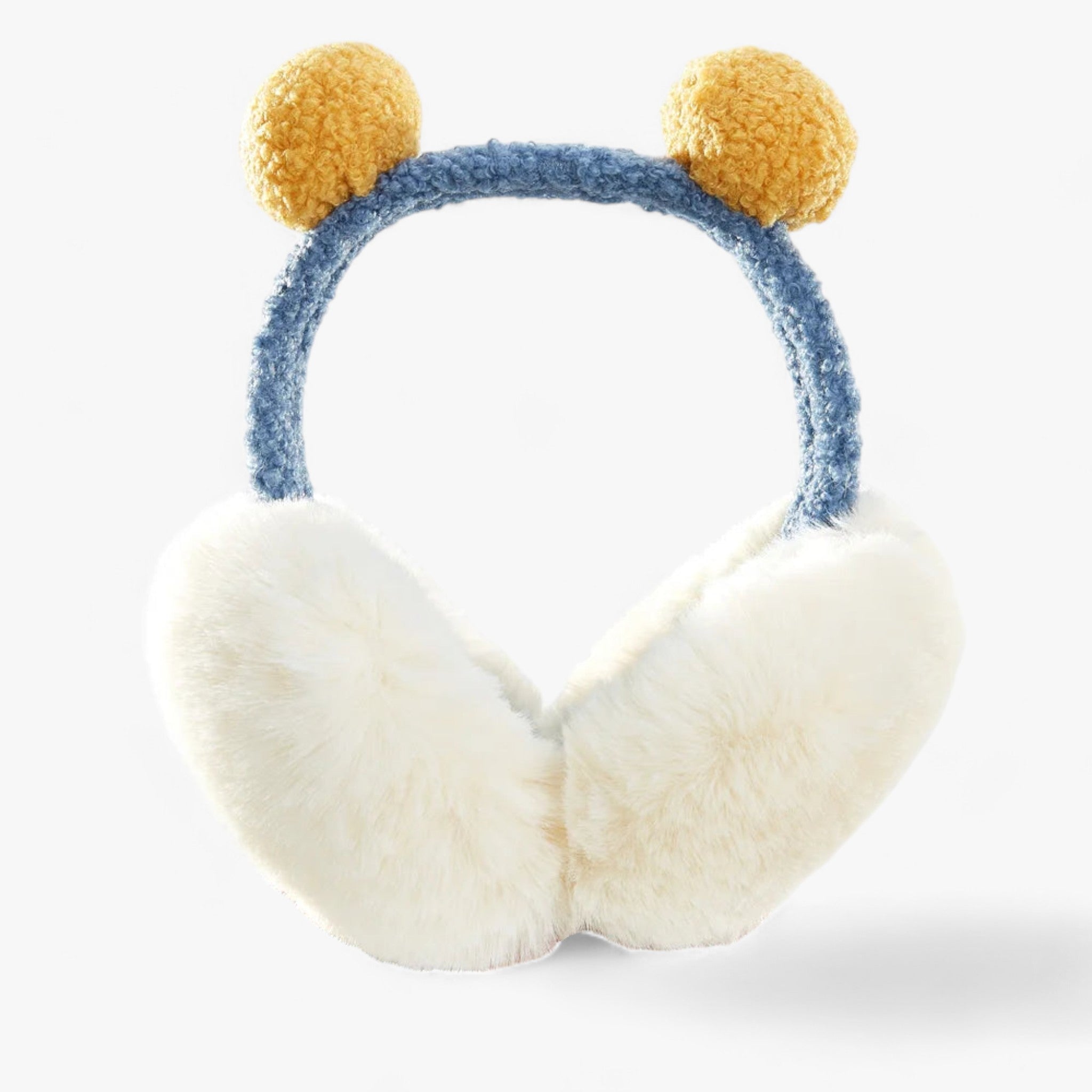 Foldable Faux Fur Ear Muffs with a Soft Fleece Feel