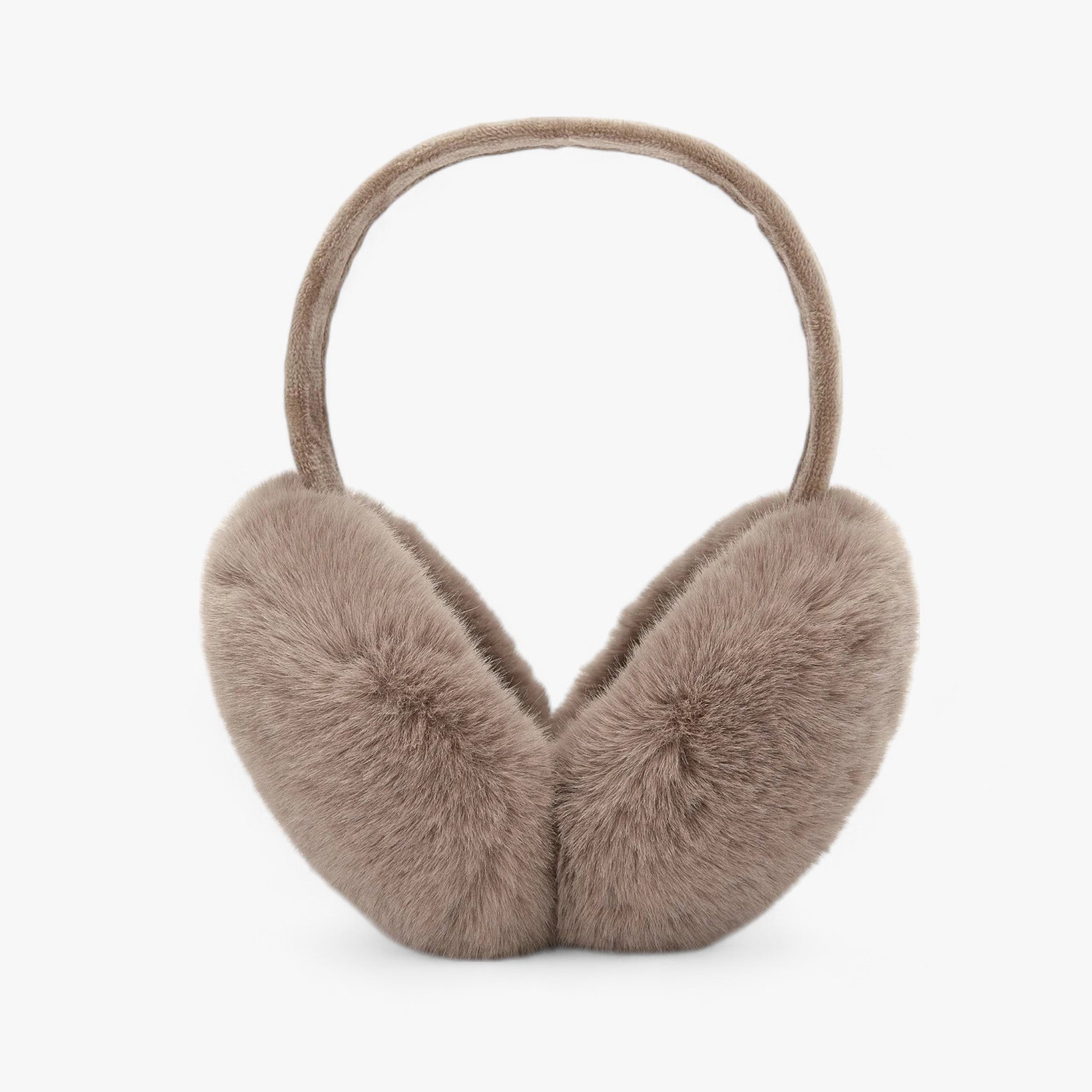 Foldable Faux Fur Ear Muffs with a Soft Fleece Feel