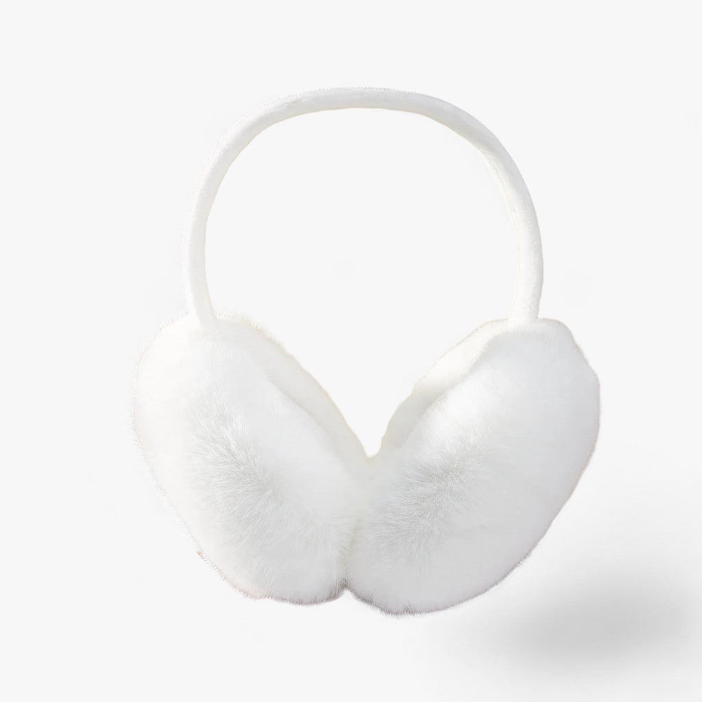 Foldable Faux Fur Ear Muffs with a Soft Fleece Feel