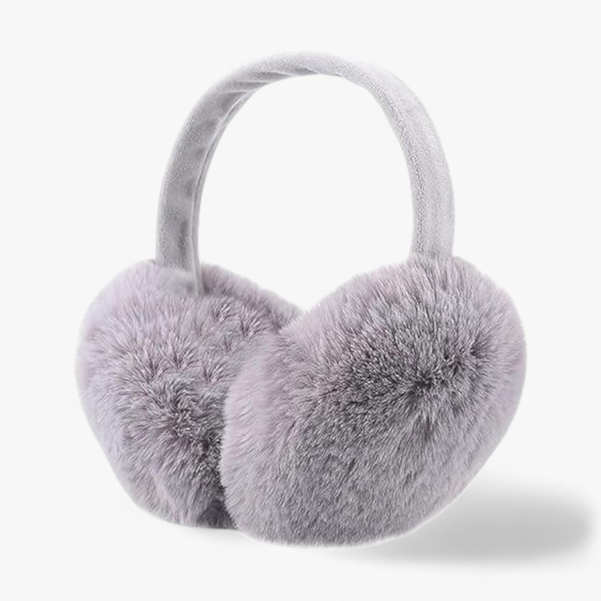 Foldable Faux Fur Ear Muffs with a Soft Fleece Feel