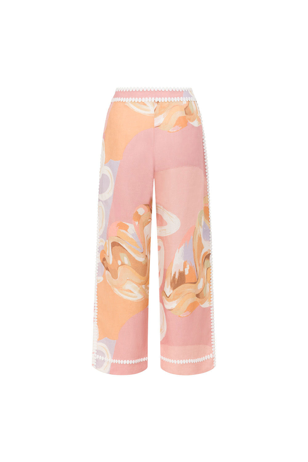 High-waist enkelbroek met artistieke all-over print