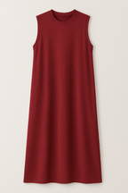 Long Summer Dress with a Side Slit and Working Pockets