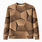 Top met lange mouwen, geometrische print en lichte stof