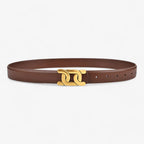Retro Style Belt with Aluminium Buckle in a Slim 3cm Width
