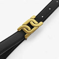 Retro Style Belt with Aluminium Buckle in a Slim 3cm Width