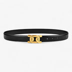 Retro Style Belt with Aluminium Buckle in a Slim 3cm Width