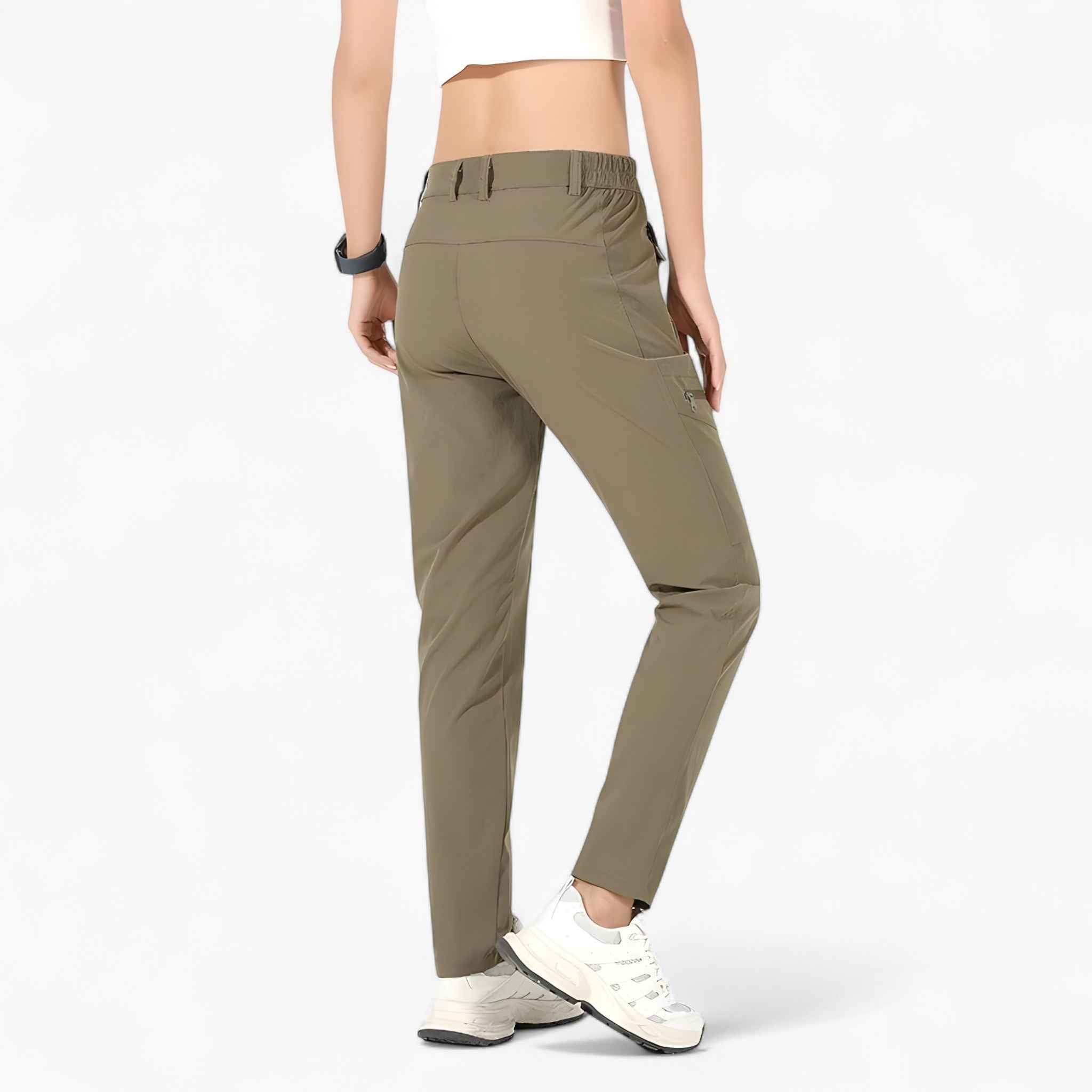Sneldrogende outdoorbroek met elastische taille en UV-bescherming