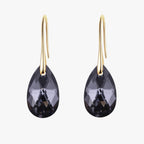 Teardrop Crystal Drop Earrings with a Silver Plated Finish