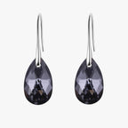 Teardrop Crystal Drop Earrings with a Silver Plated Finish