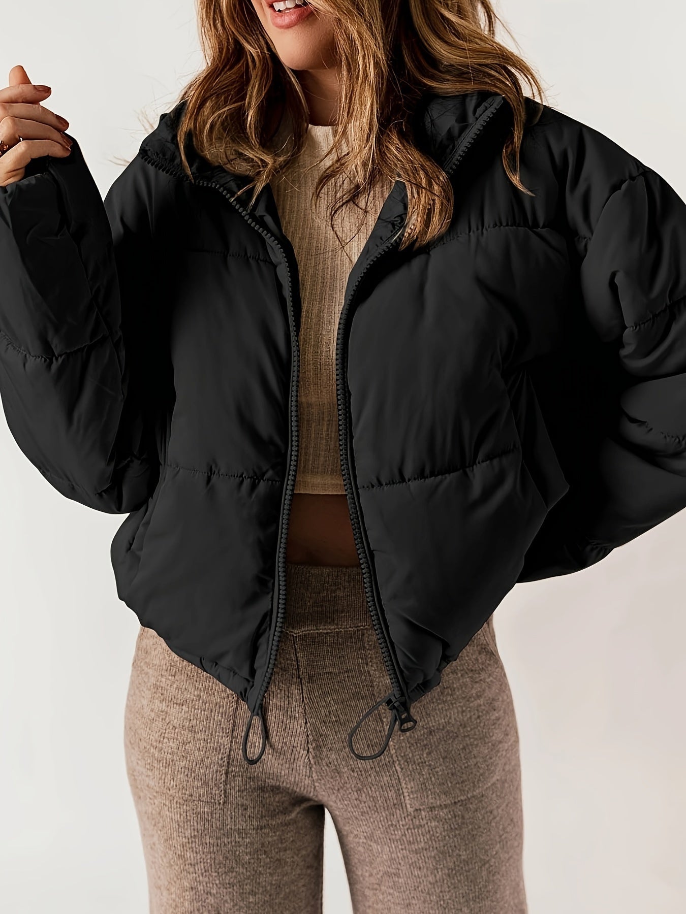 Quilted Jacket with a Full Length Zip and Clean Modern Line