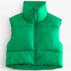 Lange gewatteerde bodywarmer met isolerende winterwarmte