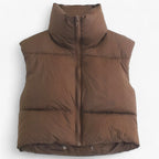 Lange gewatteerde bodywarmer met isolerende winterwarmte