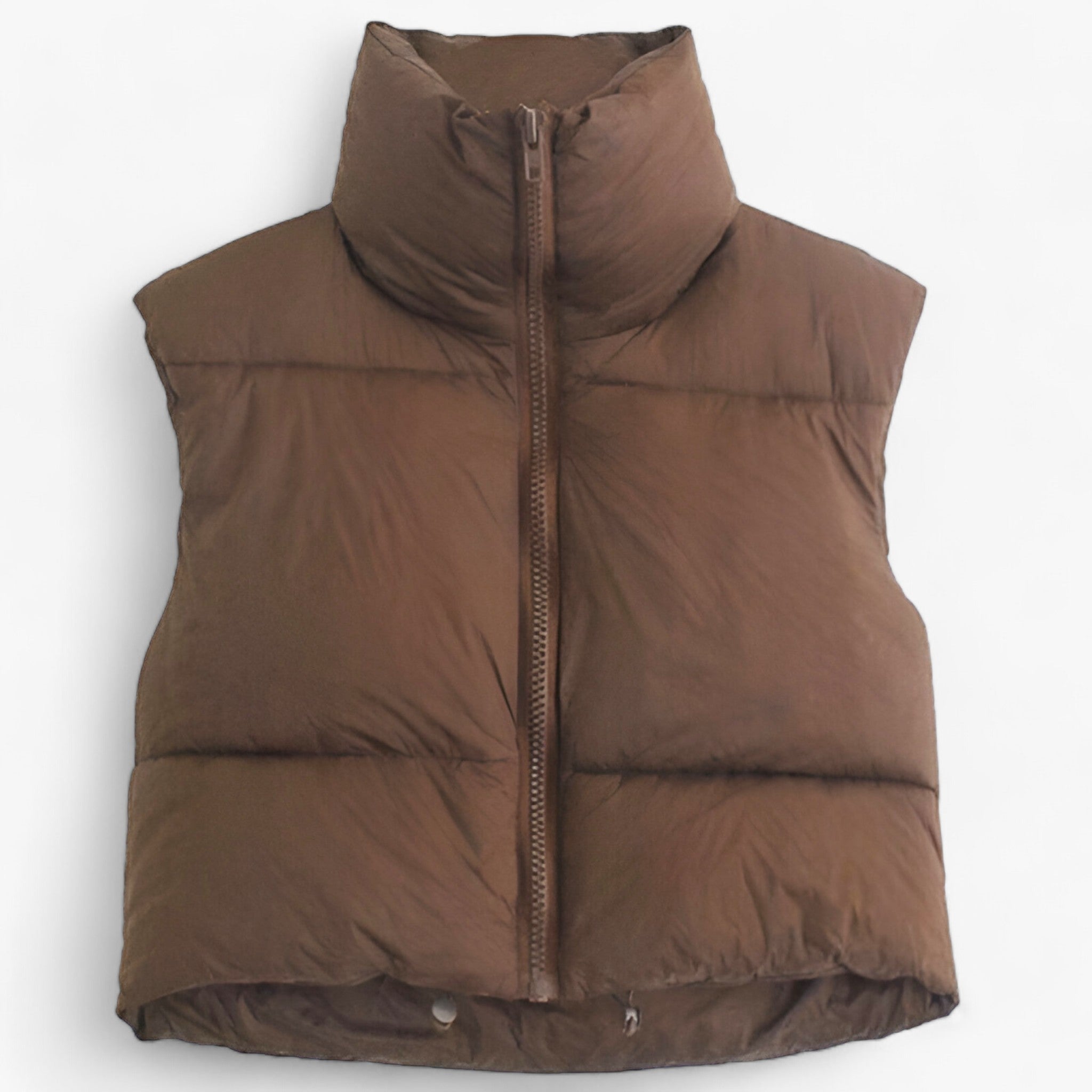 Lange gewatteerde bodywarmer met isolerende winterwarmte