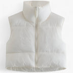 Lange gewatteerde bodywarmer met isolerende winterwarmte