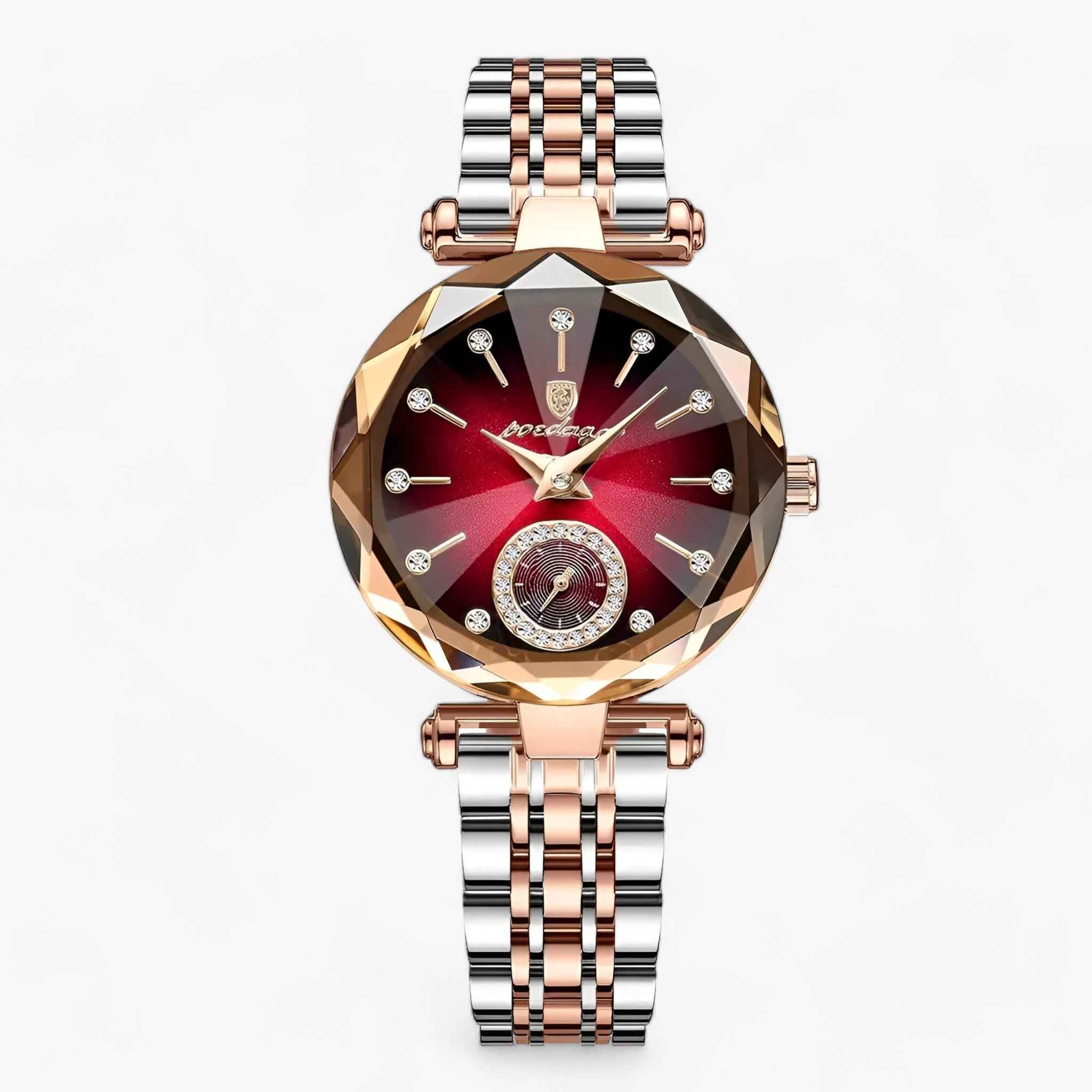 Stainless Steel Watch with Diamond Set Dial and Link Strap