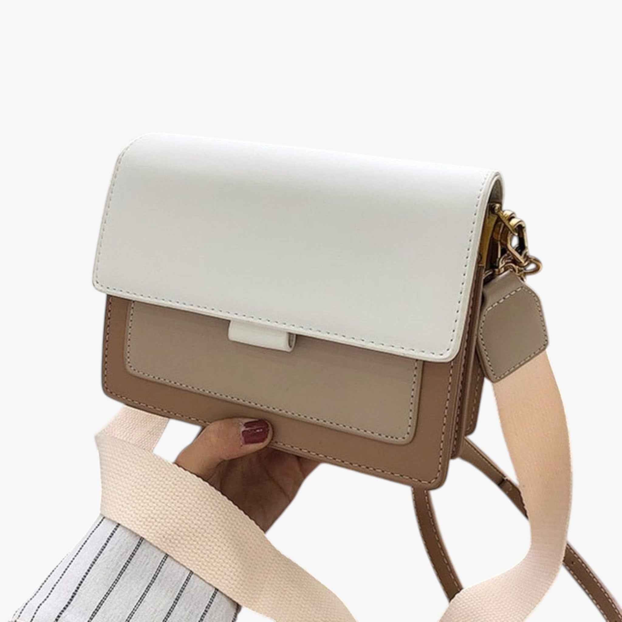 Faux Leather Shoulder Bag with an Adjustable Strap