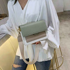 Faux Leather Shoulder Bag with an Adjustable Strap