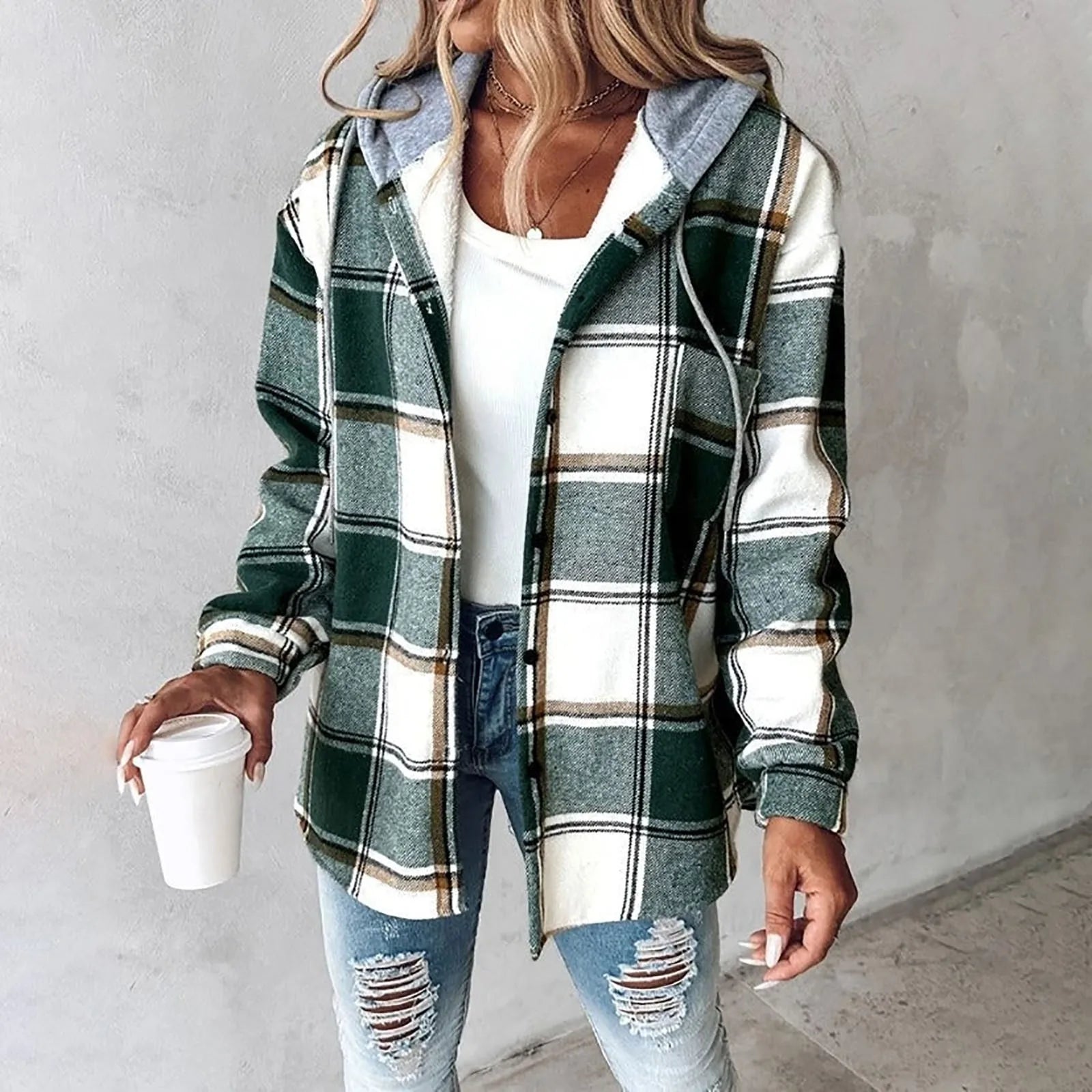 Wind-Resistant Winter Jacket in Durable Polyester Fabric