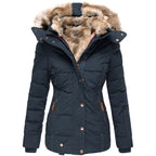 Faux Fur Lined Winter Coat for Cold Weather Layering