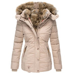 Faux Fur Lined Winter Coat for Cold Weather Layering