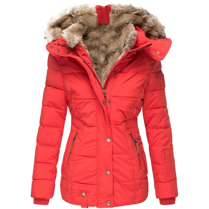Faux Fur Lined Winter Coat for Cold Weather Layering
