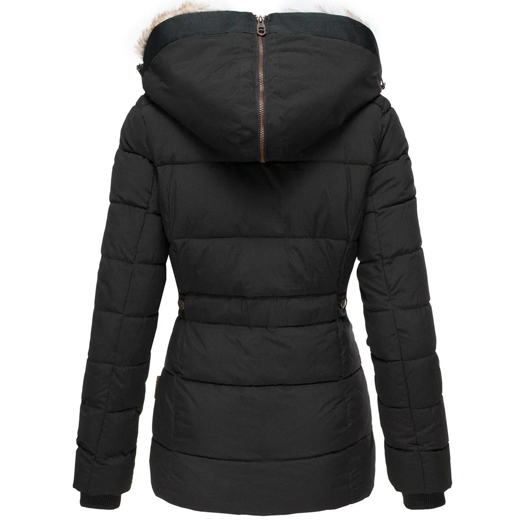 Faux Fur Lined Winter Coat for Cold Weather Layering