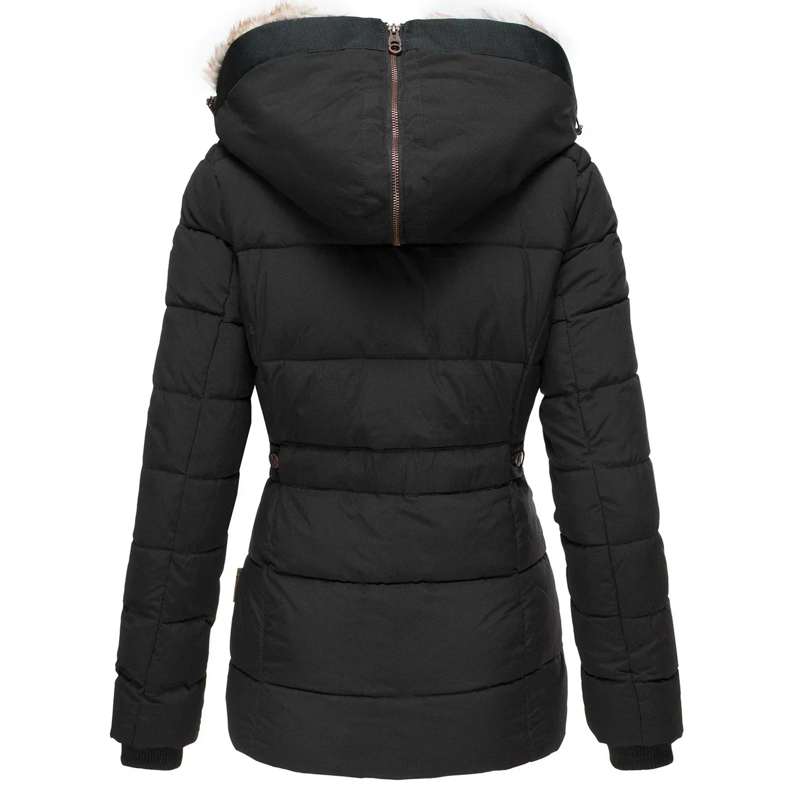 Faux Fur Lined Winter Coat for Cold Weather Layering