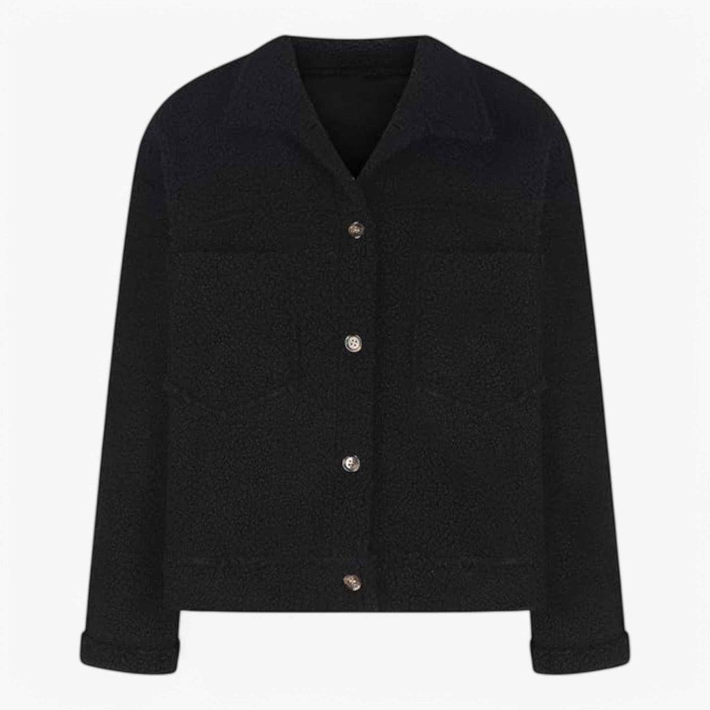 Soft Fleece Half-Zip Jacket with Oversized Fit and Pockets