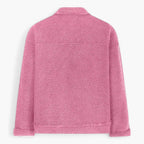 Soft Fleece Half-Zip Jacket with Oversized Fit and Pockets