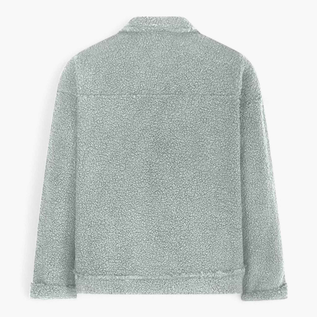 Soft Fleece Half-Zip Jacket with Oversized Fit and Pockets