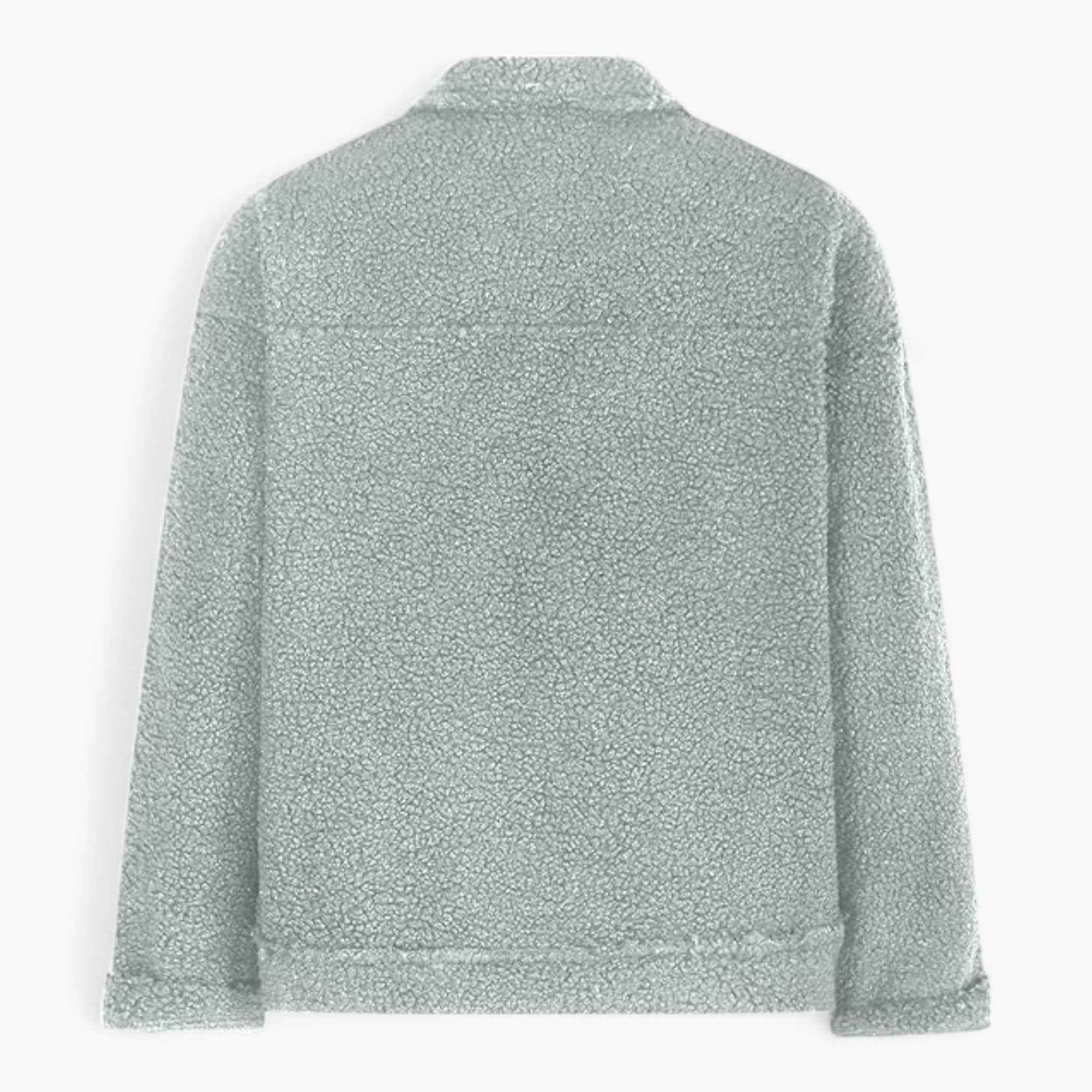 Soft Fleece Half-Zip Jacket with Oversized Fit and Pockets