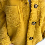 Soft Fleece Half-Zip Jacket with Oversized Fit and Pockets