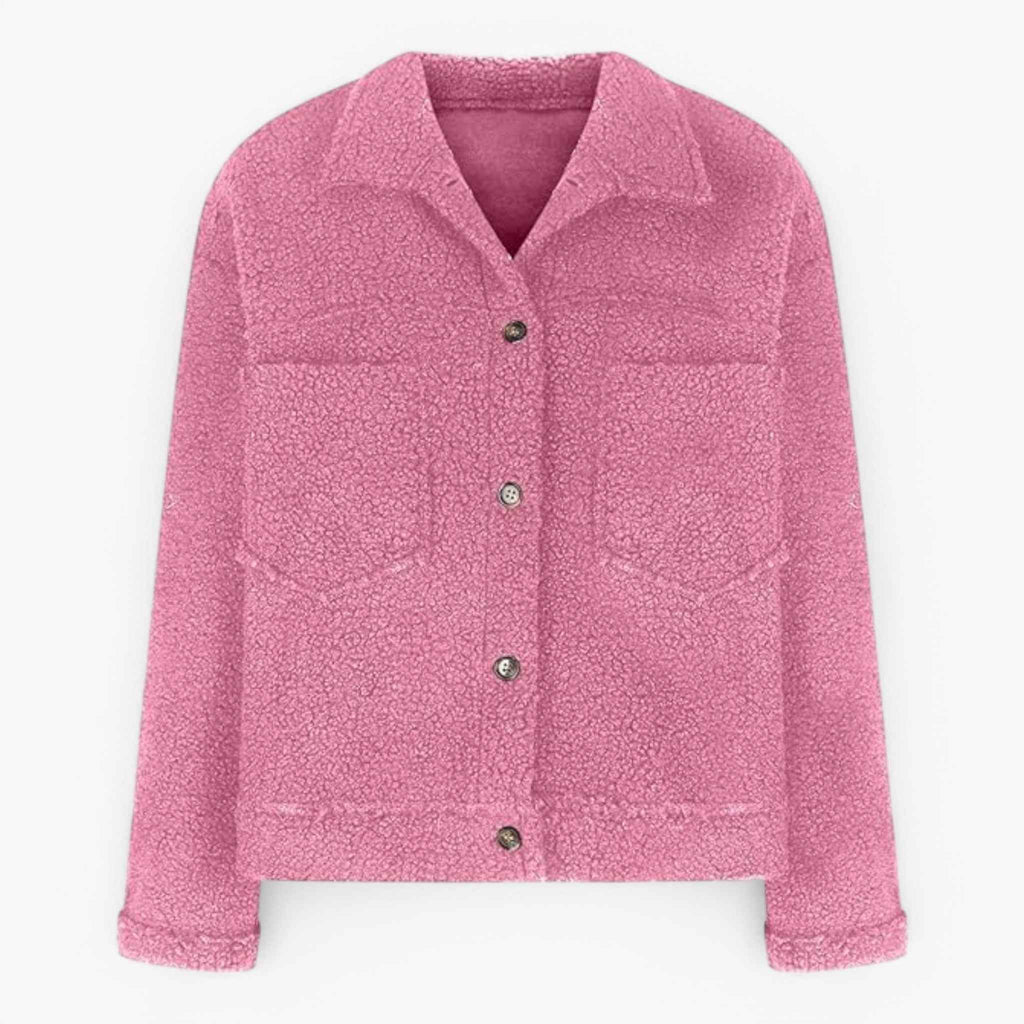 Soft Fleece Half-Zip Jacket with Oversized Fit and Pockets