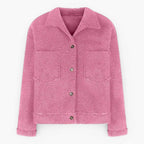 Soft Fleece Half-Zip Jacket with Oversized Fit and Pockets