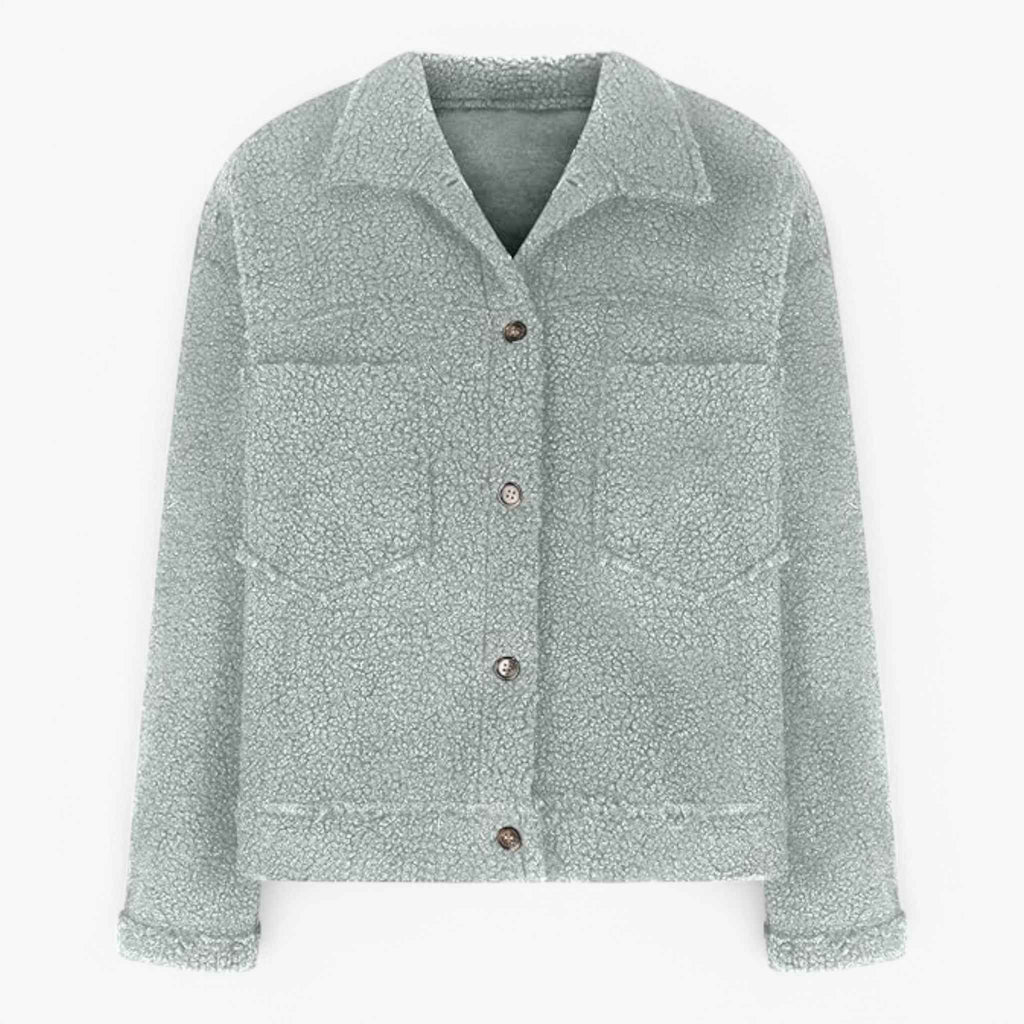 Soft Fleece Half-Zip Jacket with Oversized Fit and Pockets