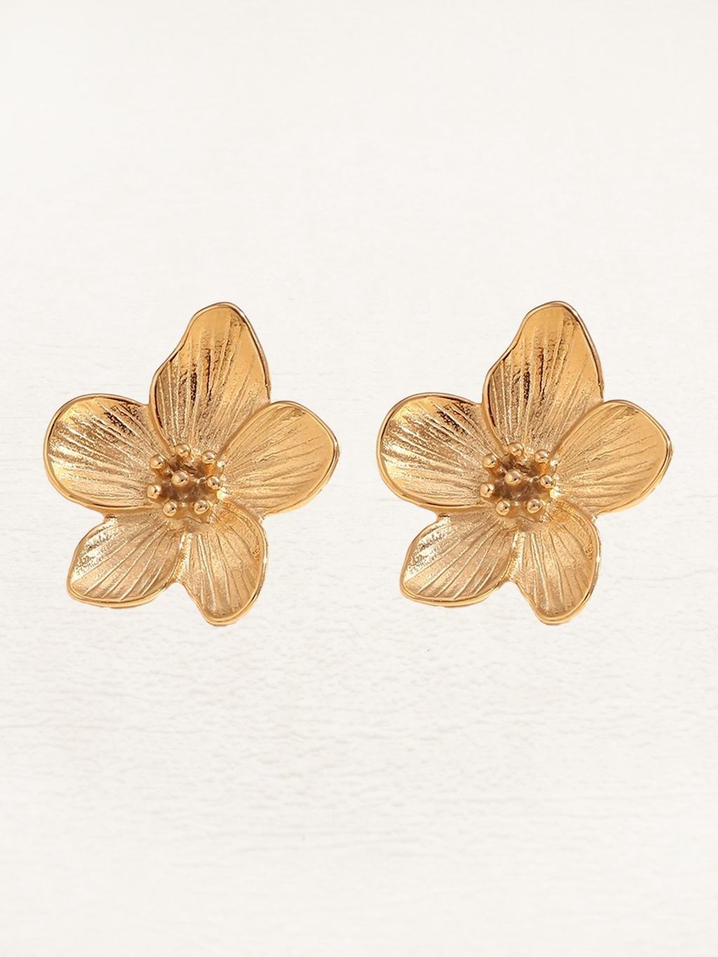 Blossom Flower Gold-Tone Earrings