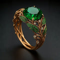 Green Crystal Nature Craft Ring