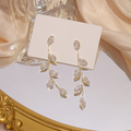 Cubic Zirconia Earrings in Two Tones