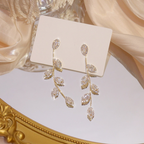 Cubic Zirconia Earrings in Two Tones