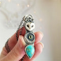 Turquoise Owl Bar Necklace
