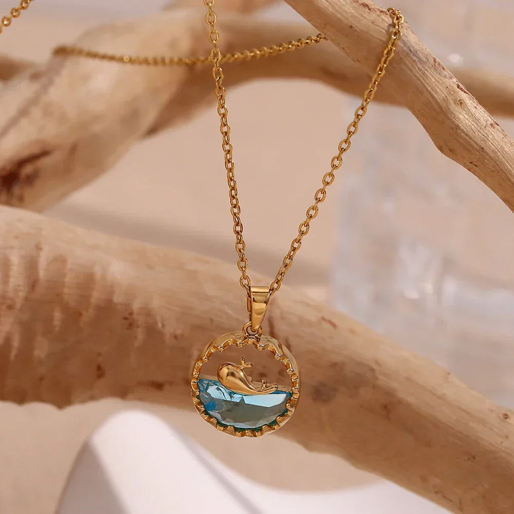 Blue Whale Pendant Necklace
